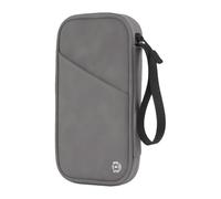 Mlllokfki Women Antitheft Wallet, Zipper Card Wallet, Portable Credit Card, Business Trip Wallet, Compact Wallet, Secure Credit Card, Stylish Travel Wallet for Men and Women, Dark Gray, Se