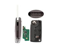 MLLNPP Coche remota Botones para Peugeot 207 307 407 308 408 para Fob ID46 Chip CE0536 CE0523 Ask/FSK HU83/VA23 Botones Llave remota Carcasa Mando Llave Coche(VA2 CE0536,FSK)