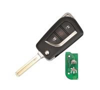 MLLNPP Coche remota Botones para Toyota para RAV4 para Yaris para Cross Hilux 2015 + 8A Chip 2/3 Botones TOY40 BA2TA 89070-0KB40 Llave de Coche remota Carcasa Mando Llave Coche(3 Buttons)