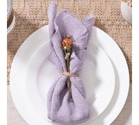 MLMW Juego de 10 servilletas de tela lila de lino para primavera y Pascua, servilletas de tela a granel lavables para mesa de 42 cm × 42 cm para bodas, fiestas, baby shower nupcial, cumpleaños