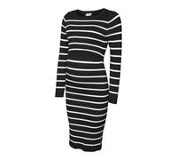 MLNEWSIV June LS UK Knit Dress 2F A Noos, Negro/Rayas: Blanco, M