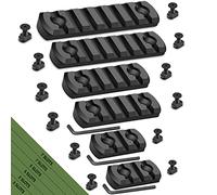 Mlock Picatinny Rails.Anovo 3-3-5-5-7-7 Slots 6 Pack Aluminum Single Picatinny Rails Section for Mloc System with 13 T-Nuts & 13 Screws & 3 Allen Wrench