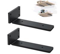 MLOQI 2 Escuadras Para Estanterias, Escuadras Metalicas, Soporte Baldas Pared, Escuadra Estanteria 0,5 cm de Espesor 25 cm