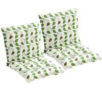 MLordoarf 2 cojines para silla con respaldo de asiento, cojín de respaldo con cintas, respaldo bajo, cojín acolchado para silla de jardín (40 x 80 cm)