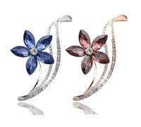 MLPKOI 2 Broches En Forma De Flor, Vintage Elegante Broches para Mujer Broche de Diamantes de Imitación de Moda Accesorios Regalos de Joyería Decoración de Ropa, Regalos de Cumpleaños