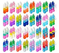 MLPKOI 30 Piezas Push and Pop Bubble Fidget Toys, Juguetes Antiestres Niños, Pop Fidget It Toys Set, Sensorial Herramientas, Juguetes Sensoriales para TDAH, Alivio del Estrés Autismo(Color Aleatorio)