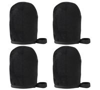 MLPKOI 4 Piezas Guante Autobronceador Corporal, Manopla Autobronceador Guante, Self Tan Mitt Aplicador, Guantes de Bronceado Reutilizables(Negro)