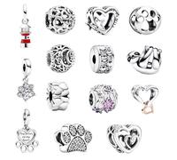 MLPKOI Colgante, Dijes con diseño de patas, Charm para mujer Pulseras Collar Infinito Corazón, Compatible Pulseras Europeos Pulsera mujeres Encantos, para pulsera, para mujeres y niñas (style2)