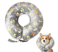 MLPKOI Collar de Recuperación Inflable para Perro y Gatos, Collar de Protección Ajustable Collar de Protección para No Rascarse Después de la Cirugía para Curar Heridas y Evitar Mordeduras (M)