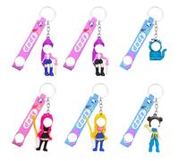 MLPKOI Juego de 6 Llaveros de Anime para Fans, Kp0p Dem-on Hu-nters Anime Colgante Llavero, Regalos para Fans, llavero Idea de Regalo Perfecta para Amantes del Cine y Series, Movies Fans