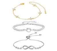 MLPKOI Pulsera Mujer, Regalo para Mujer, Joyas Mujer Regalos, Joyería Hecha a Mano, Regalo, Ajustable, Pulsera para las Mujeres, Infinity Bracelet Brazalete, para San Valentín, Cumpleaños o Navidad