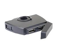 MLqkpwy Cargador de teléfono para manillar de motocicleta, cargador rápido USB para motocicleta, casquillo de manillar de moto, doble toma impermeable de doble puerto para carga rápida a plazo