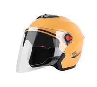 MLqkpwy Casco De Moto para Hombre, Abierto 3/4 Jet, Ciclomotor Ligero, Duradero con Visera
