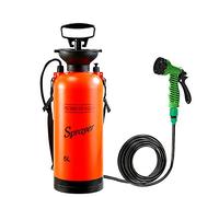 MLqkpwy Ducha de Camping portátil, 3 Metros Tubo de Cuero, 5L Ducha al Aire Libre, Ducha presión portátil, 7 Tipos de Modo de pulverización de Agua, para Viajes, Senderismo, baño de veran(Vinegar)