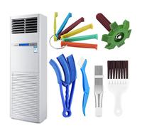 MLqkpwy Kit de limpieza de peine con aletas de aire acondicionado,Kit de limpieza de aletas de aire acondicionado | Cepillo de limpieza de bobina AC,Rectificador de aletas de condensador, herramienta