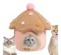 MLqkpwy Lindo champiñón de cama de gato, casa de gato de hongo | nido de gato caliente | Cama cómoda para mascotas, nido de cueva, cama para gatos, casa para cachorros