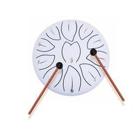 MLqkpwy Tambor de lengua para niños, tambor de lengua de acero, tambor de lengua de acero, tambor de lluvia para exteriores, 5 pulgadas, 11 notas, kit de tambor de lengua, instrumento de batería en C