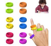 MLRUQRX 12 Pcs Fidegt Toys Anillos Sensoriales Juguete De Descompresión Sensorial Juguete Antiestrés Para Niños Niñas Alivio Del Estrés Y Ansiedad Autismo Y Tdah