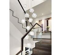 Mlshlf lamp Lámpara de Escalera Lámpara de araña Larga for techos Altos Sencilla y Moderna Lámpara Colgante for Sala de Estar Dúplex Edificio Villa Hueco Araña Grande 40x200cm