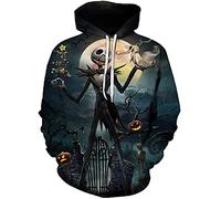 MLSJDGER Sudadera con capucha unisex con diseño de Jack & Sally de Pesadilla antes de Navidad - - XX-Large