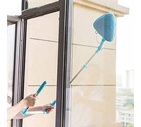 MLSJM Herramienta de Limpieza de Ventanas, Limpiador de Ventanas en Forma de U para raspador de Vidrio retráctil de Gran Altura Multifuncional para Ventana de Piso Alto