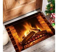 MLSOWM Alfombra Antideslizante Hogar Felpudo Entrada Casa Quema De Leña Alfombra Lavable y Absorbente Tapete Perfil Bajo para Perros, Mascotas, Puertas y Pasillos, Marrón Oscuro, 60x90cm