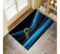 MLSOWM Alfombra Antideslizante Lavable en Lavadora, 40x60cm Felpudo Entrada Casa Tenis Alfombrilla para Puerta Cancha Cubierta Suaves Absorbentes para Pasillo, Cocina, Dormitorio, Azul