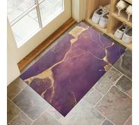 MLSOWM Alfombra Atrapapolvo Grieta En La Hoja De Oro del Mármol, Felpudo de Entrada Casa Lujo Abstracto Alfombra Antideslizante Suaves Absorbentes Fácil de Limpiar para Cocina y Pasillo, 90x150cm