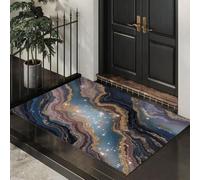 MLSOWM Alfombra Entrada Antideslizante, Canica del Cielo Estrellado Felpudo Entrada Casa Resumen De Lujo Alfombrilla Perfil Bajo, Absorbente, Fácil de Limpiar para Puerta, Pasillo, Oficina, 80x120cm