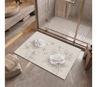 MLSOWM Alfombra Relieve Minimalista Antideslizante Lavable en Lavadora, 60x90cm | Felpudo de Entrada Rosa Libélula con Microfibras Suaves Absorbentes para Perro, Entrada, Puerta y Pasillo