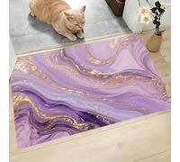 MLSOWM Felpudo Antideslizante 50x80cm - Trampa de Tierra - Felpudo Exterior e Interior Mármol Abstracto Alfombrilla Diseño De Lujo para una Entrada Limpia - Fácil de Cuidar, Púrpura