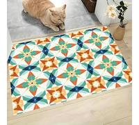 MLSOWM Felpudo Antideslizante 60x120cm - Trampa de Tierra - Felpudo Exterior e Interior Geometría del Rombo Alfombrilla Efectos Visuales para una Entrada Limpia - Fácil de Cuidar, Azul-Verde