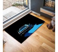MLSOWM Felpudo Minimalismo 90 x 150 cm, Alfombra de Entrada Auto para Interiores y Exteriores, Tapete Antideslizante Fácil de Limpiar, Decoración - Negro
