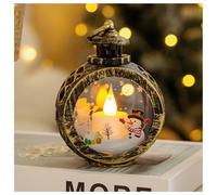Mlthcig Christmas Retro Night Light Retro Christmas lamp - Festive LED nights lights for windowsill & living room Battery Operated Candle Desk Lamps Lantern Thanksgiving Decoration(Brown-Snowman-1pc)