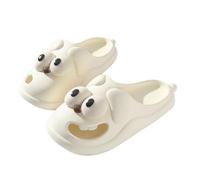 Mlthcig Ciabatte Da Bacio Con Cuscino A Forma Di Cane Grandi Occhi Per Donna Suola Spessa Antiscivolo Lingua(Blanco,5.5-6 Women)