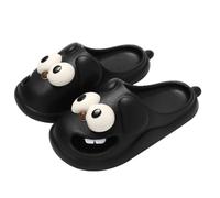 Mlthcig Ciabatte Da Bacio Con Cuscino A Forma Di Cane Grandi Occhi Per Donna Suola Spessa Antiscivolo Lingua(Negro,5.5-6 Women)