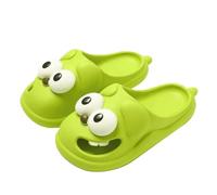 Mlthcig Ciabatte Da Bacio Con Cuscino A Forma Di Cane Grandi Occhi Per Donna Suola Spessa Antiscivolo Lingua(Verde,8-9 Women)