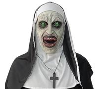 Mlthcig Horror Latex Nun Mask, Halloween Masquerade Latex Scary Nun Head Mask Creepy Party Cosplay Costume Prop, Máscara De Terror Face Masks, Costumes Scary Spooky Style for Family Events(1PC)