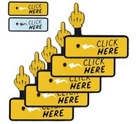 Mlthcig The Click Here Surprise Button - Hilarious Prank Toy Gift, 3D Printed Middle Finger Prank Toy, Funny Pop-Up Middle Finger Button Surprise Fidget Toys White Elephant Gifts for Adult(Yellow*5)