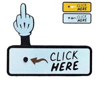 Mlthcig The Click Here Surprise Button - Hilarious Prank Toy Gift, 3D Printed Middle Finger Prank Toy, Funny Pop-Up Middle Finger Button Surprise Fidget Toys White Elephant Gifts for Adult(Blue*1)