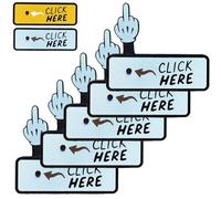 Mlthcig The Click Here Surprise Button - Hilarious Prank Toy Gift, 3D Printed Middle Finger Prank Toy, Funny Pop-Up Middle Finger Button Surprise Fidget Toys White Elephant Gifts for Adult(Blue*5)