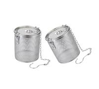 MLWSKERTY 2pc Practical Seasonings Filter Basket Corrosions Resistant Materials Halogens Cage Set Ideal for Home and Restaurant Use Nonrust Steel Stews Spices Cage