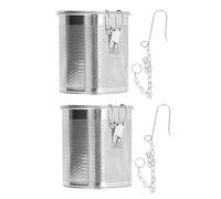 MLWSKERTY 2pc Practical Seasonings Filter Basket Corrosions Resistant Materials Halogens Cage Set Ideal for Home and Restaurant Use Nonrust Steel Stews Spices Cage