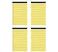 MLWSKERTY 4 Piezas Blocs De Notas De Escritura Portátiles Hojas Forradas Desgarrables Bloc Legal Para Diario Escolar De Oficina Blocs De Forrados Cuaderno De Bolsillo Para Notas Pequeñas Legales