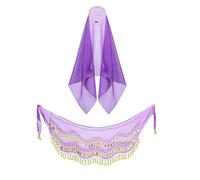 MLWSKERTY Accesorios De Disfraz Gitana Trajes Danza Del Vientre Moneda Pañuelo En La Cadera Disfraz Cabeza Para Mujer Danza Del Vientre Y Cadera