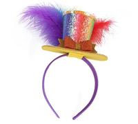 MLWSKERTY Adjustable Small Top Hat Headbands with Sequins Design for Children Girl Stage Performances Birthday Party Gathering Top Hat Hairband for Birthday Party