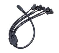 MLWSKERTY Cable Adaptador De Fuente Alimentación 5 5x2 1mm A 5 Uds. 4 Pines para Ventilador Computadora Cámaras Enrutadores Accesorios Disipación Calor Cable Divisor Ventilador PWM