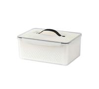 MLWSKERTY Contenedor De Almacenamiento para Refrigerador Práctico Cajón para Verduras con Escurridor Organizador De Frutas Transparente Y Práctico Escurridor Multifuncional