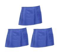 MLWSKERTY Delantal De Servidor De Poliéster Resistente 3 Bolsillos Con Compartimentos Cintura a Prueba De Manchas Servicio De Alimentos Industria Restaurante Utilidad Para Personal