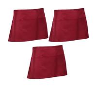 MLWSKERTY Delantal De Servidor De Poliéster Resistente 3 Bolsillos Con Compartimentos Cintura a Prueba De Manchas Servicio De Alimentos Industria Restaurante Utilidad Para Personal